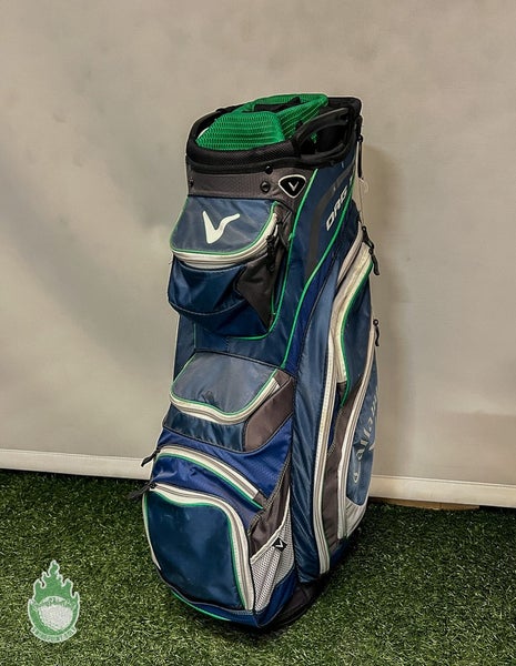 Used Callaway ORG 14 Way Golf Cart Carry Bag Blue/Green/White