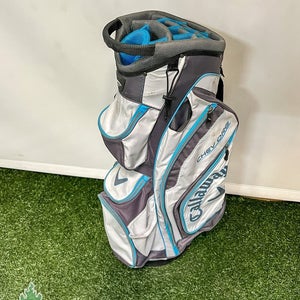 Callaway CHEV ORG 14-Way Golf Cart Carry White/Blue/Grey Rainhood Not Included