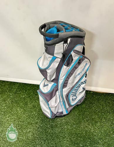 Callaway CHEV ORG 14-Way Golf Cart Carry White/Blue/Grey Rainhood Not Included