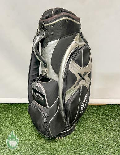 Used Callaway Golf X Mini Staff Golf Bag Black 10-way 11 Pockets