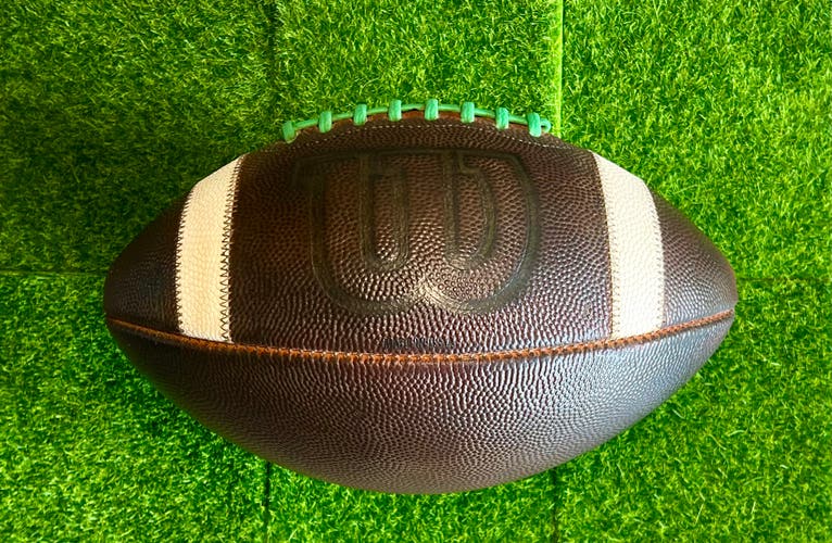 Wilson GST Football – Green Laces – Fully Prepped – Game Ready