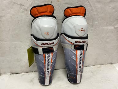 Used Bauer SUPREME ONE 60 Junior Shin Guards Navy And White 10" 11855-S000198683
