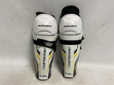 Used Bauer SUPREME 150 Youth Shin Guards White 9" 11855-S000198788