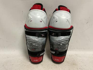 Used Bauer VAPOR X7.0 Junior Shin Guards White/Black/Red 10" 11855-S000198771