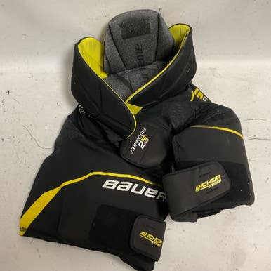 Used Bauer SUPREME 2S PRO Senior Pant Black And Yellow LG 11855-S000198763