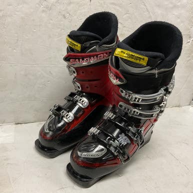 Used Salomon X7 IMPACT Mens DH Ski Boot Black And Red 250 MP - M07 - W08 11855-S000198694