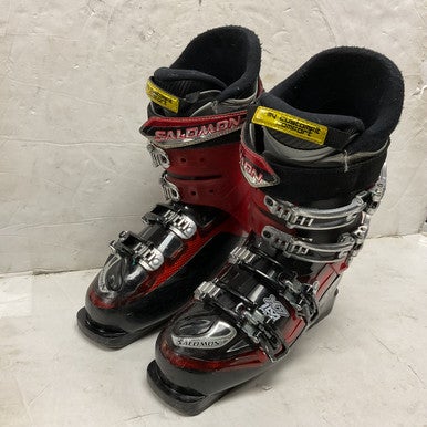 Used Salomon X7 IMPACT Mens DH Ski Boot Black And Red 250 MP - M07 - W08 11855-S000198694