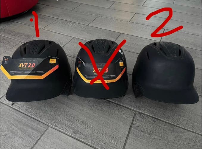 2 Small EvoShield XVT Batting Helmet (New)