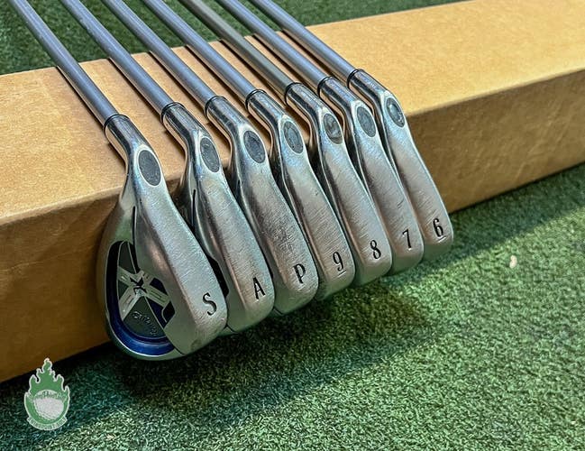 Used LH Callaway X-18 Irons 6-PW/AW/SW 60g Regular Flex Graphite Golf Club Set