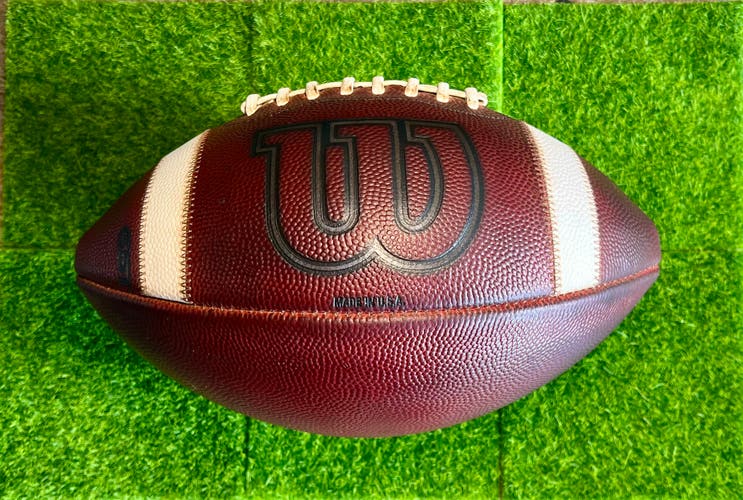Wilson GST Red Leather Football – Fully Prepped – Game Ready