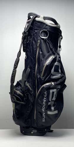 Sun Mountain H2NO Stand Bag Black 4-Way Divide Single Strap Golf Bag