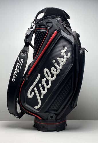 Titleist Tour Staff Bag Black 5-Way Divide Single Strap Golf Bag