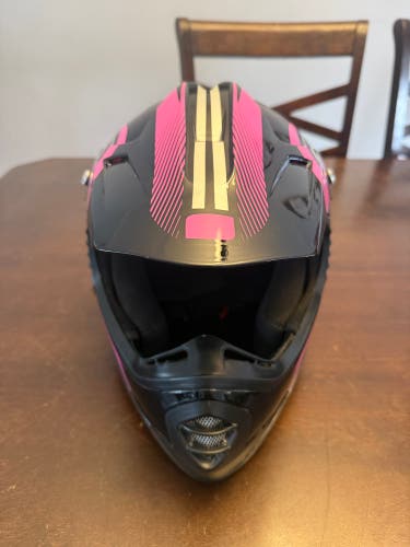 Pink (Used) youth motocross helmet