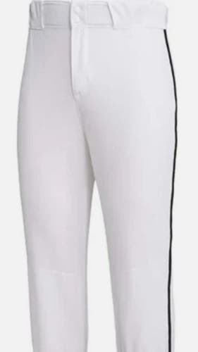 Adidas Men's Large White Icon Pro Baseball Knicker Pants with Black Piping (New)