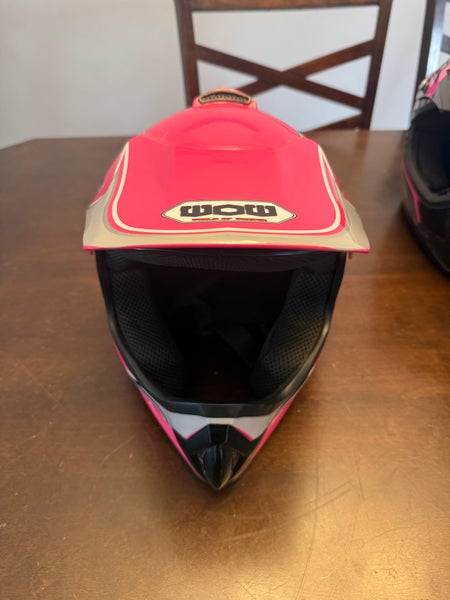 Pink (Used) youth motocross helmet