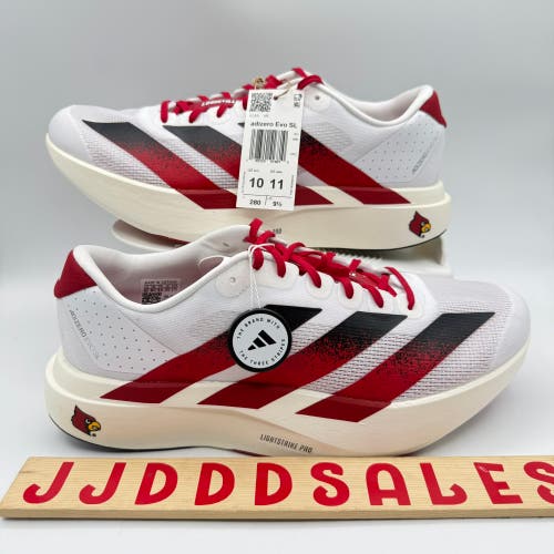 Adidas Adizero EVO SL Louisville Cardinals White Red Black JQ4567 Men’s Sz 10
New Without Box