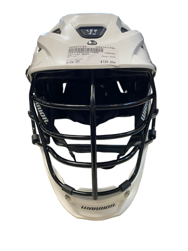 Used Warrior BURN Lacrosse Helmet White SM 11706-S000371109
