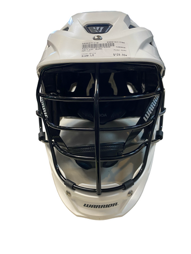 Used Warrior BURN Lacrosse Helmet White LG 11706-S000371110
