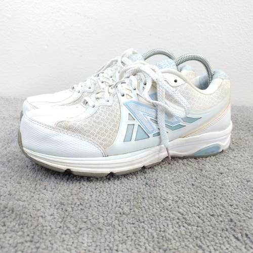 New Balance 857 Womens Size 8 Walking Shoes White Blue WW847WT2 Running Trainers