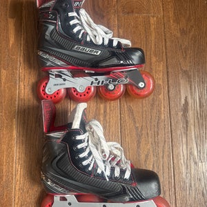 Black 2019 Bauer Vapor X2.7 Hockey Roller Blades Regular Width Size 5.5 (Used)