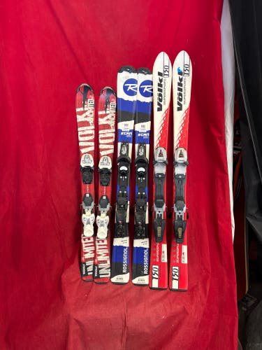 Skis: Volkl 118,100cm Rossignol 140,110cm. Skis Boots: Rossignol 24.5, 18, Dalbello 20.5, Lange23