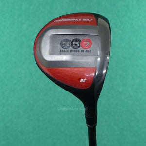Performance Golf 3 5 7 Three Woods In One 21 Fairway Graphite Seniors w/ HC