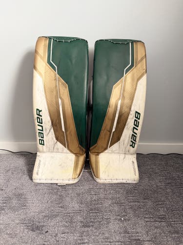 Small Bauer Supreme Shadow Goalie Leg Pads Pro Stock (Used)