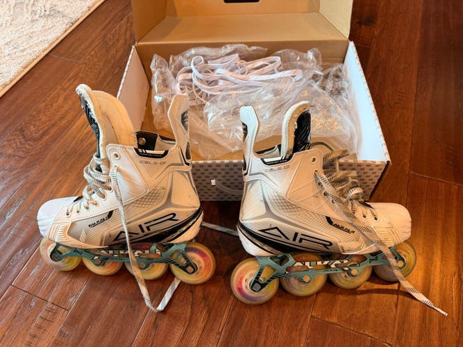 White Alkali Cele Air Inline Hockey Skates 8 (Used)