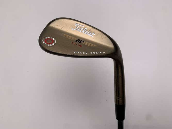 Titleist Vokey Spin Milled CC Oil Can Wedge 52* 8 Bounce Wedge Steel Mens RH