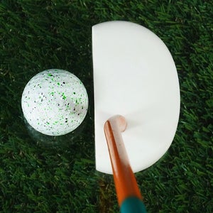 Unbranded Miami Dolphins Teal / Orange Double Bend Putter Mallet 36 Graphite RH