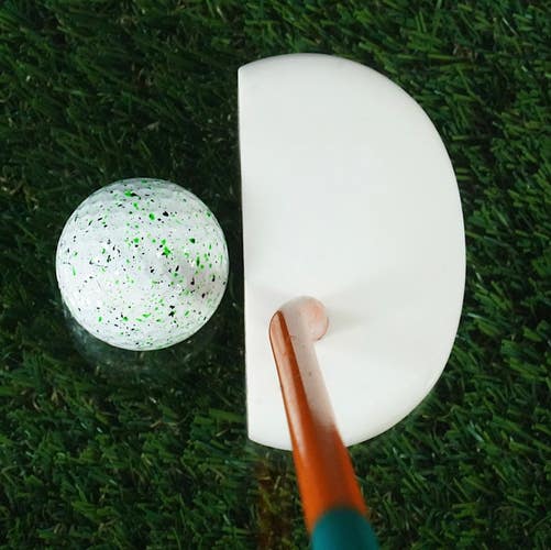 Unbranded Miami Dolphins Teal / Orange Double Bend Putter Mallet 36 Graphite RH