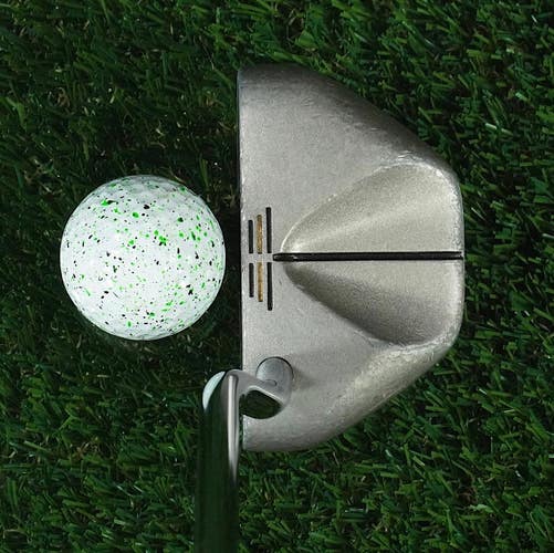 Wilson Black Jack 851 Balata Double Bend Putter Mid Mallet 35 Steel Shaft RH