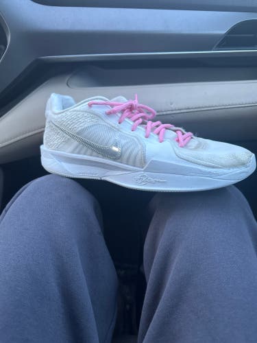 Women's Size M 9.5 (W 10.5) Nike Sabrina 2 “White Noise“ Shoes (Used)