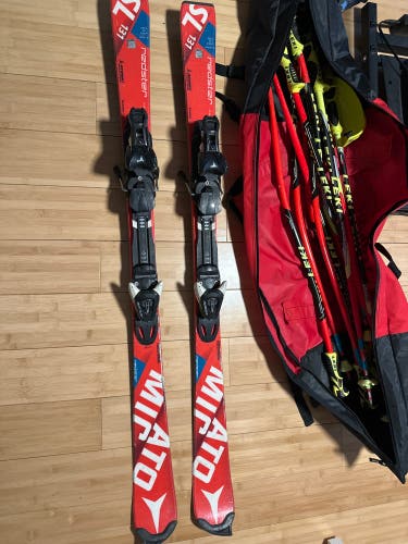 Atomic Redster SL 131 cm Racing Skis With Bindings (Used)
