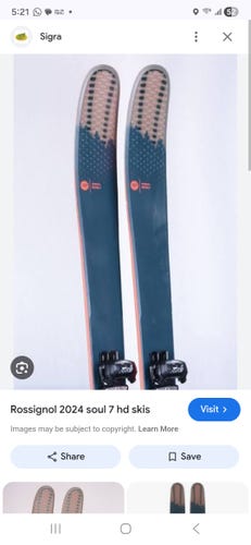 Unisex 2024 Rossignol All Mountain 172 cm Skis With Bindings (Used)