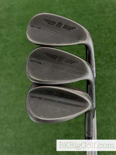 Titleist Vokey SM9 Black 3 Wedge Set (52, 56, & 60 Degrees)
