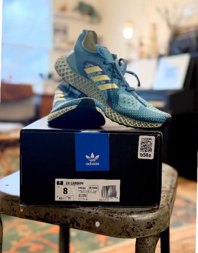 Blue Men's Size M 8.0 (W 9.0) Adult Adidas ZX 2K 4D Shoes (New)