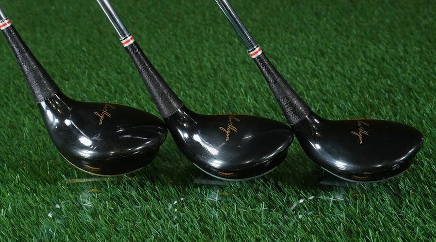 Ben Hogan Woods Set 1W 3W 4W Matched #s Curved Sole Apex 4 Stiff RH ~ Vintage!!