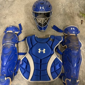Blue Under Armour Pro series Catcher's Set (Used)