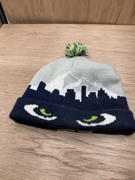 Seattle Seahawks Gwear 12's Beanie Hat Adult One Size Green Blue NFL Football