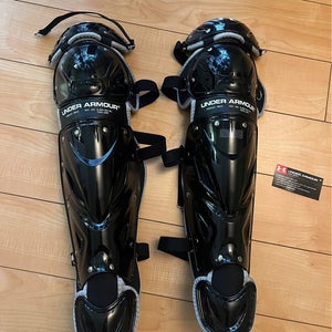 Under Armour UALG2-SRVS Catchers Leg Guard 14.5 Inches Ages 12-16 Black New