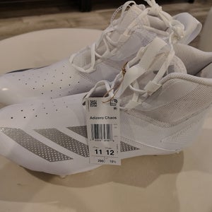 White Men's Size M 11.0 (W 12.0) Adult Adidas Molded Cleats Cleats (New)