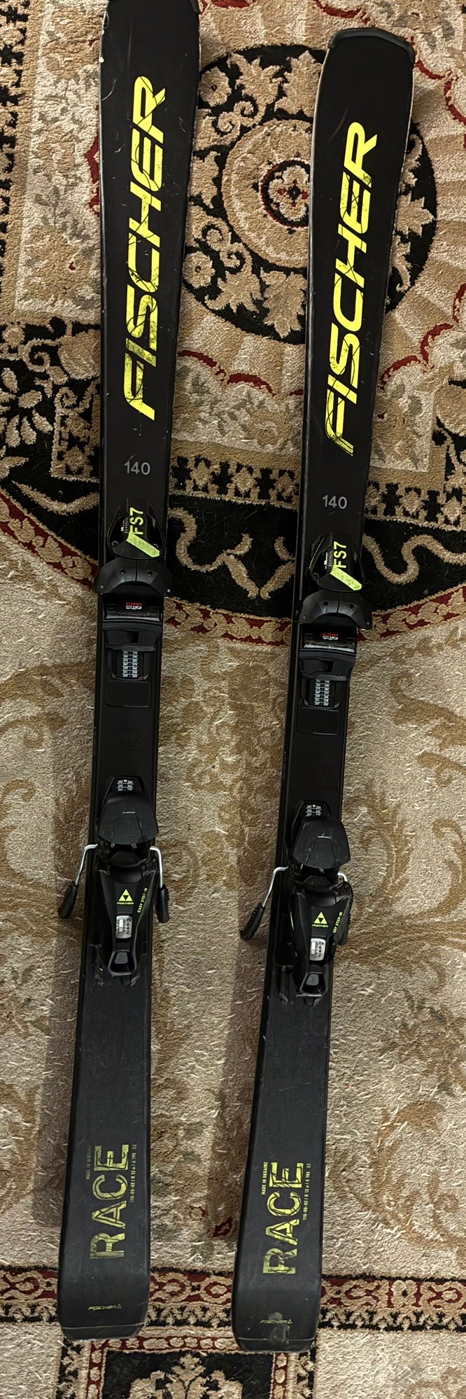 2019 Racing 188 cm Fischer RC4 Race Skis With Bindings Max Din 13