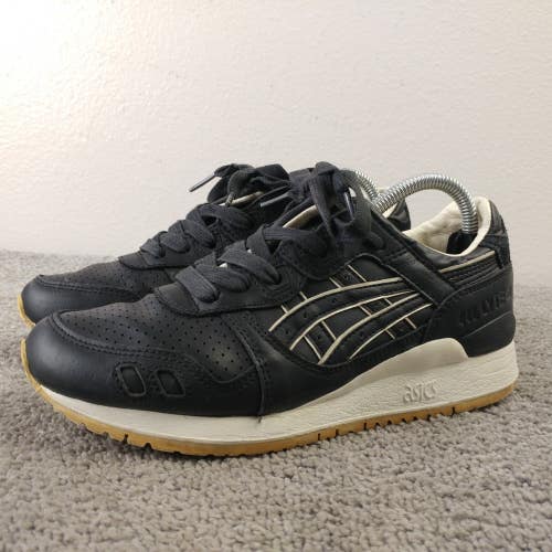 Asics Gel-Lyte III Sneakers Mens Size 5 US Shoes 37.5 EU Black Leather H6S3L