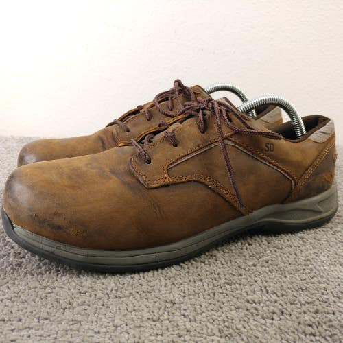 Red Wing Shoes Mens Size 9.5 Comfort Pro 6708 Brown Safety Toe Oxford Work