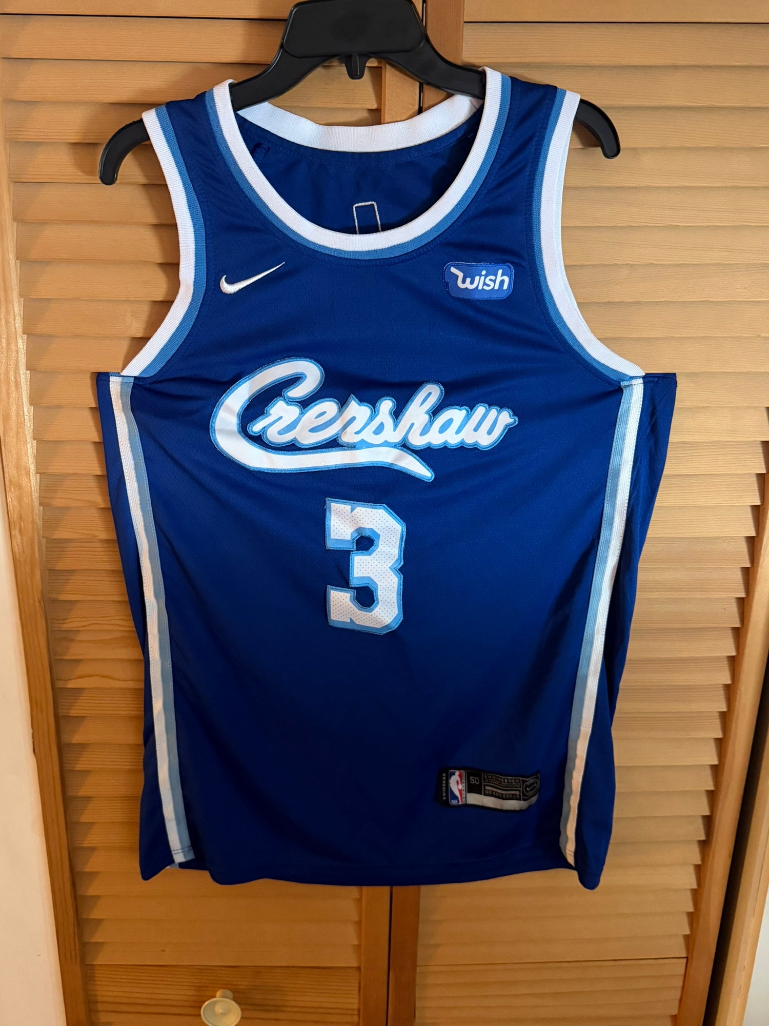 blue crenshaw lakers jersey