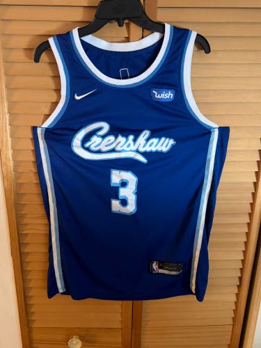 LA Lakers Crenshaw Edition Blue XL Men's Jersey Anthony Davis #3