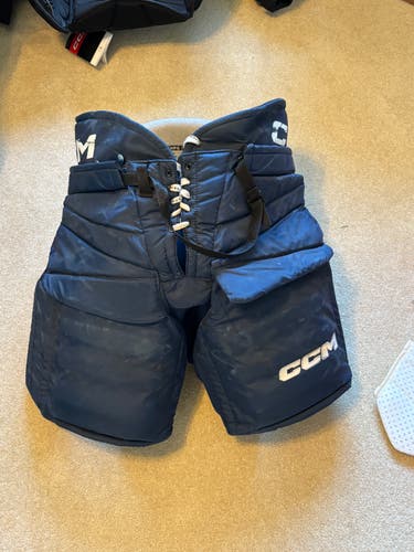 Navy Large/Fit 3 CCM HPG 12A Hockey Goalie Pants Pro Stock