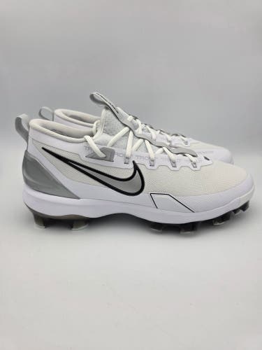 Nike Force Zoom Trout 9 Elite Low MCS White Baseball Cleats FZ0884-102 Sz 13