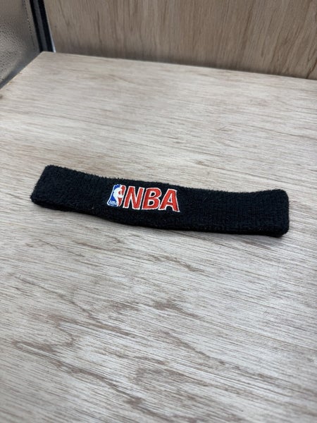 Vintage NBA Black Embroidered Headband Basketball Sporty